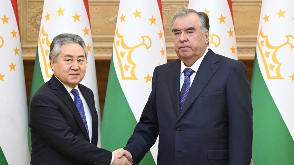 Президент Э.Рахмон провёл встречу с Министром иностранных дел Кыргызстана Ж.Кулубаевым