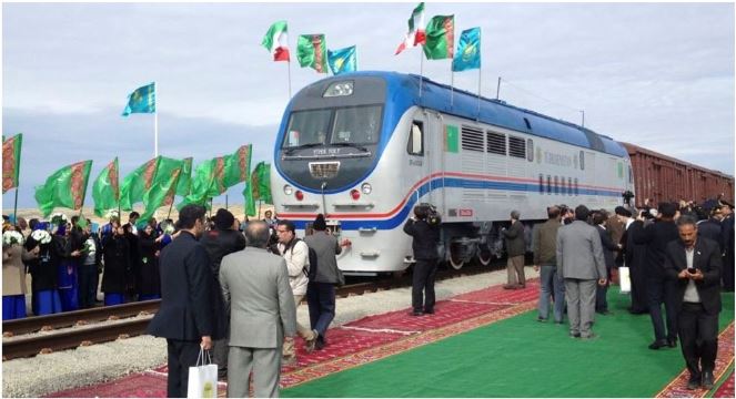 “Qozog‘iston-Turkmaniston-Eron” temir yo‘li Hindistondan Olmaotagacha qatnovni yo‘lga qo‘ydi